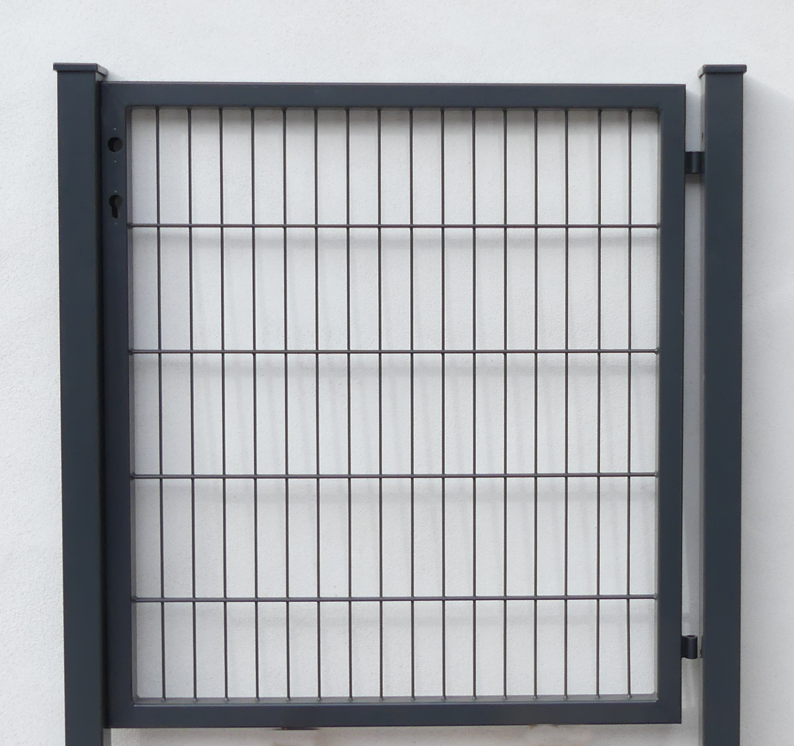 Gartentüre mit Stabmattenfüllung Ral 7016 anthrazit 980 x 1200 mm